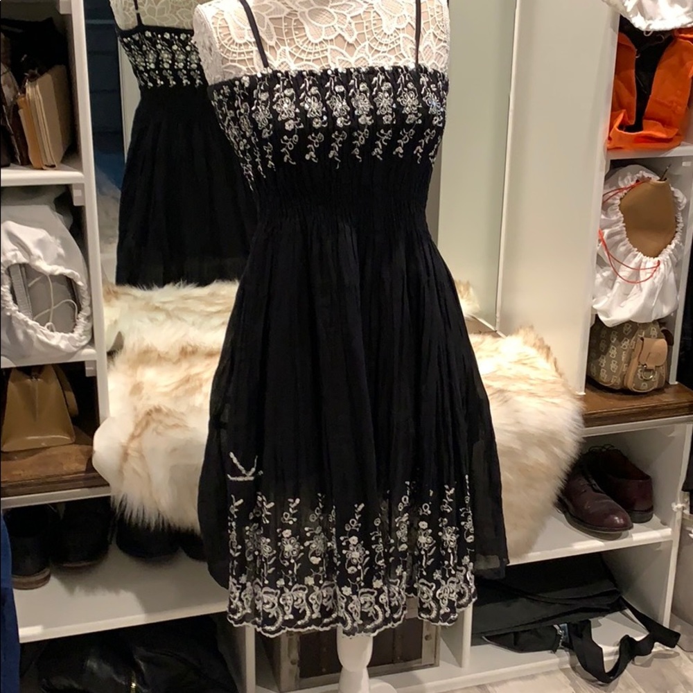 Black and sequins sun dress